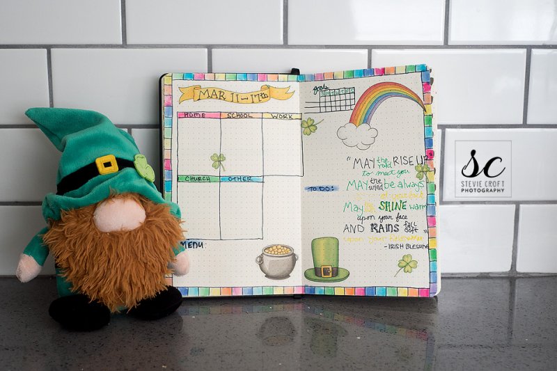 St Patrick's Day Bujo