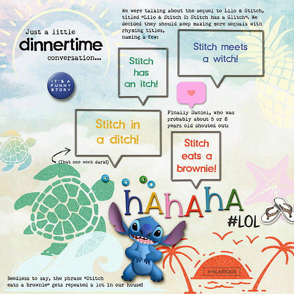 stitch eats a brownie - MOC day 24
