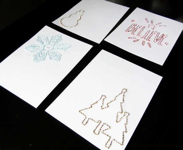Stitched Journal Cards