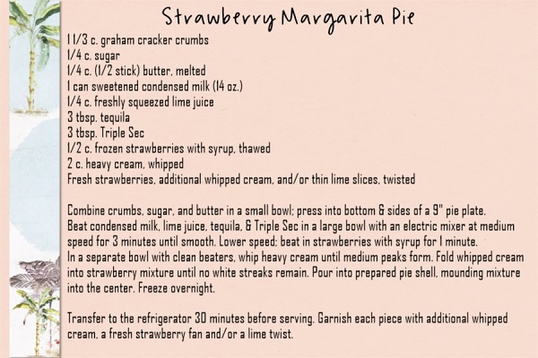 Strawberry Margarita Pie