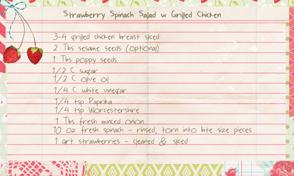 Strawberry Spinach salad