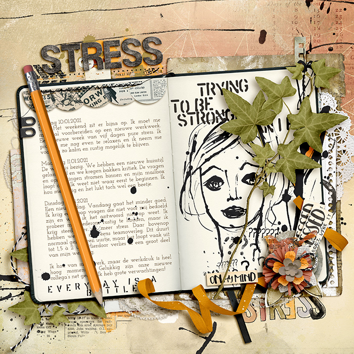 Stress - MOC Nine - Jan 12 - Art Journaling Diary