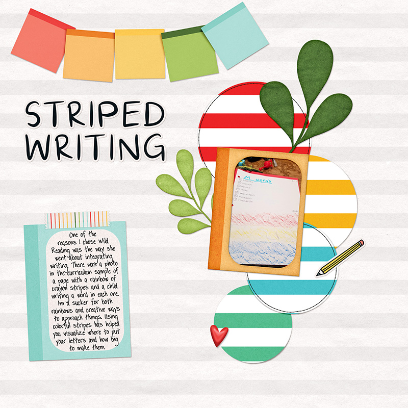 striped writing