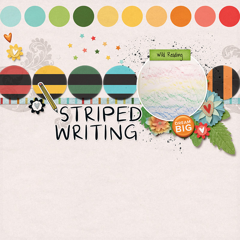 striped writing