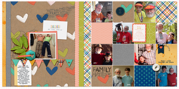 Style Challenge May 2016- Double Page layout- Papa + Josh