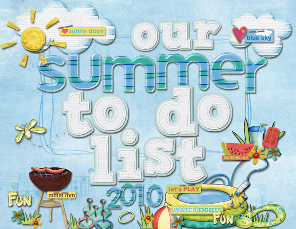 Summer Bucket List Scrapbook