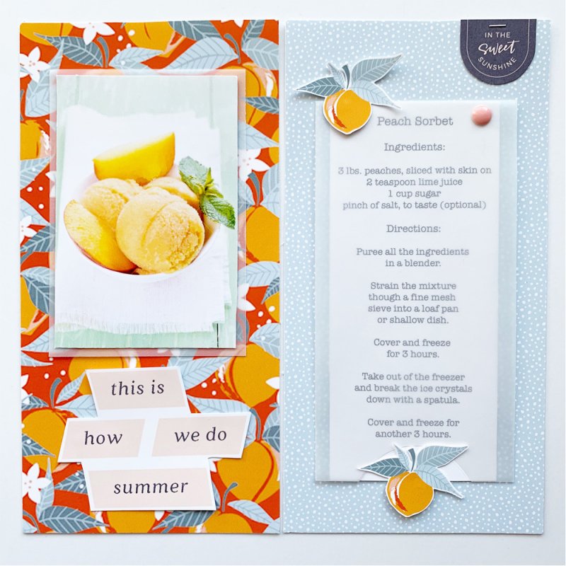 Summer Peach Sorbet