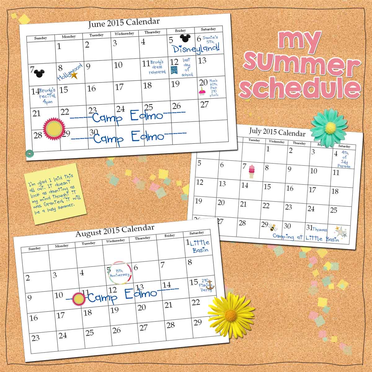 Summer Schedule
