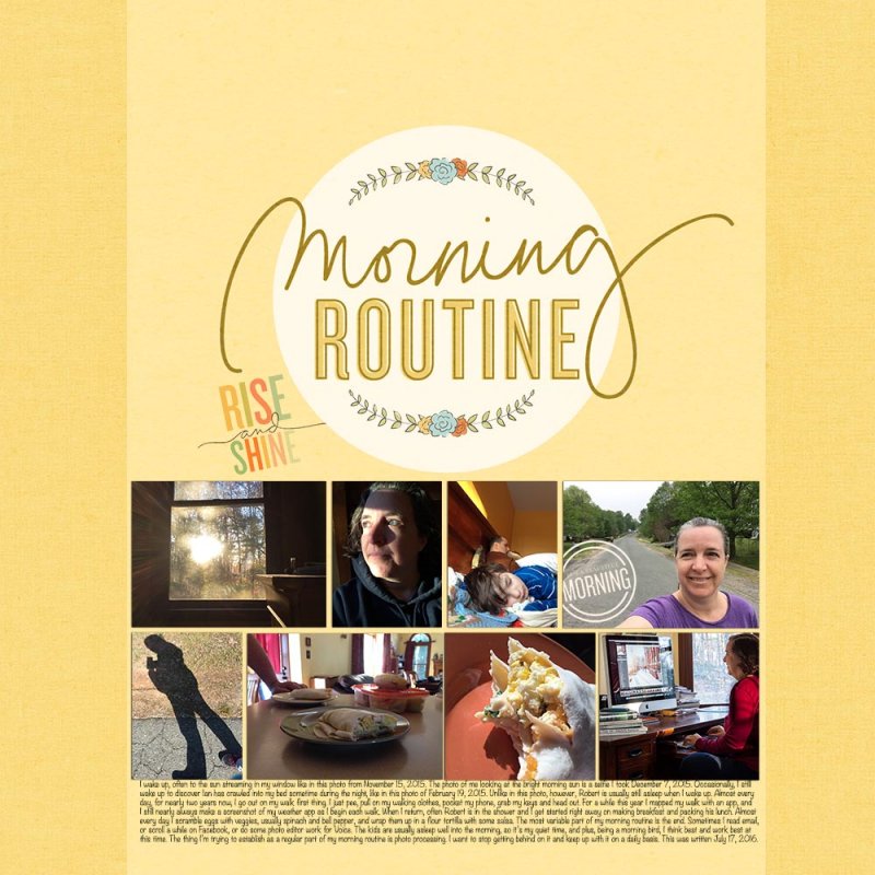 Summer School - journal cards - morning routine