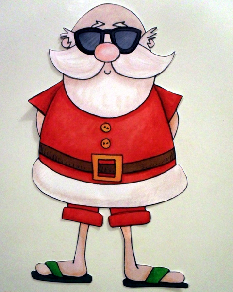 sunny santa magnet