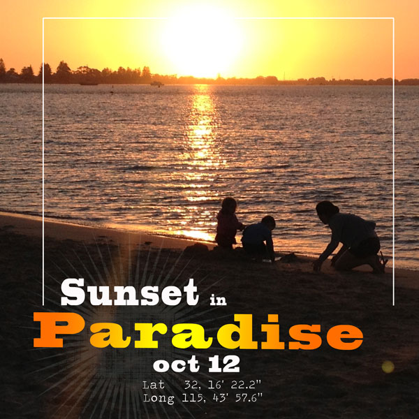 sunset in paradise
