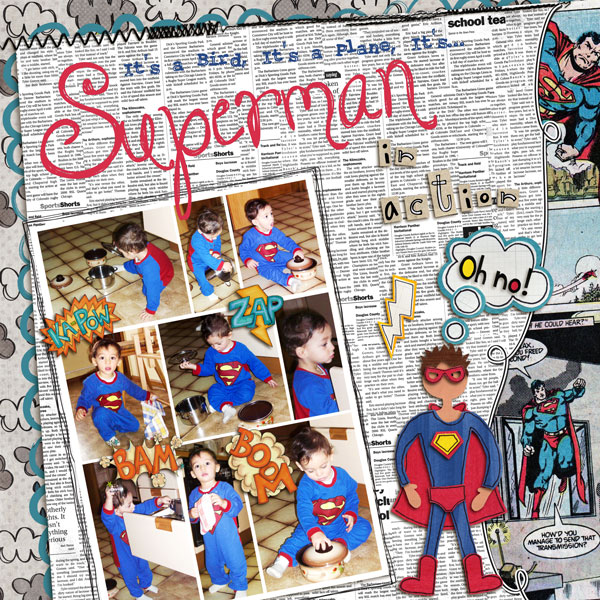 superman in action