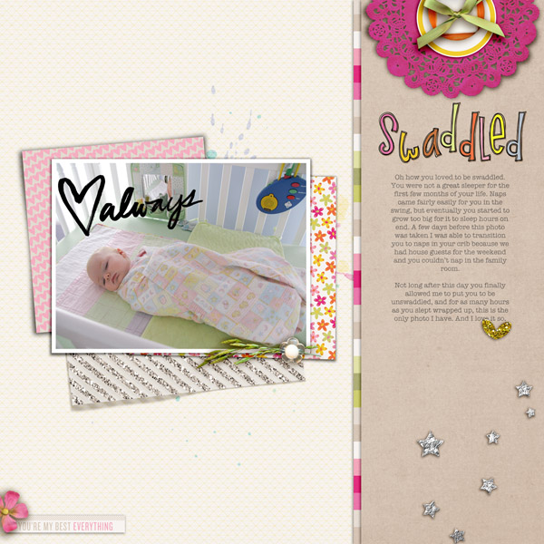 swaddled