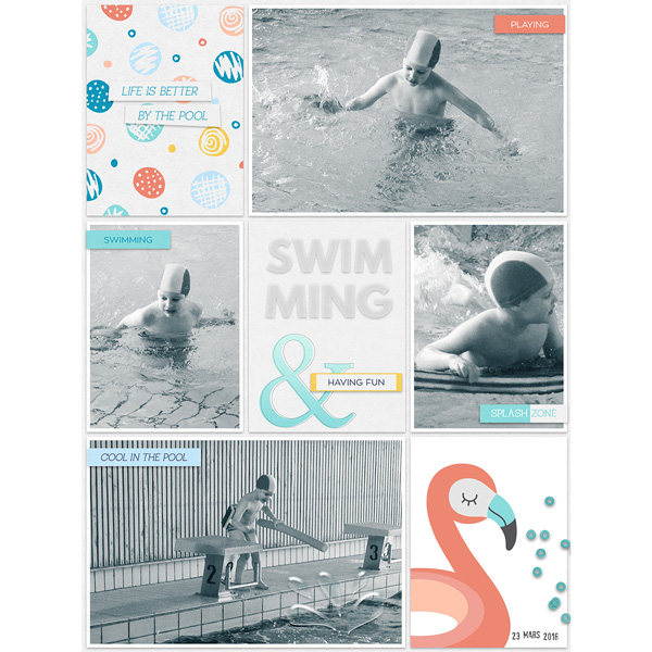 Swimming and having fun