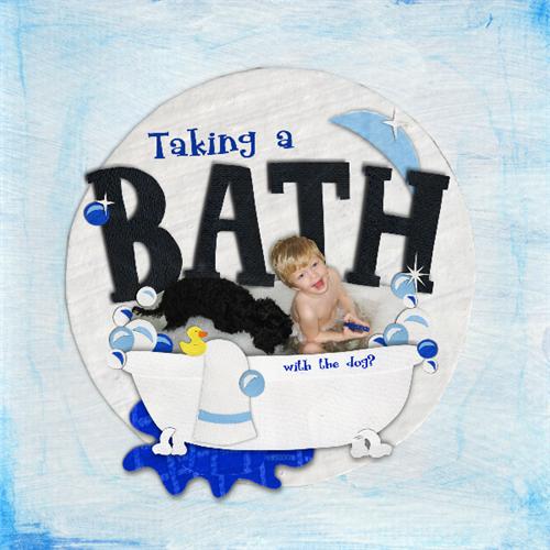 Taking a bath