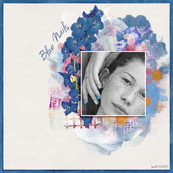 Technique Slow Scrap_blue Nails