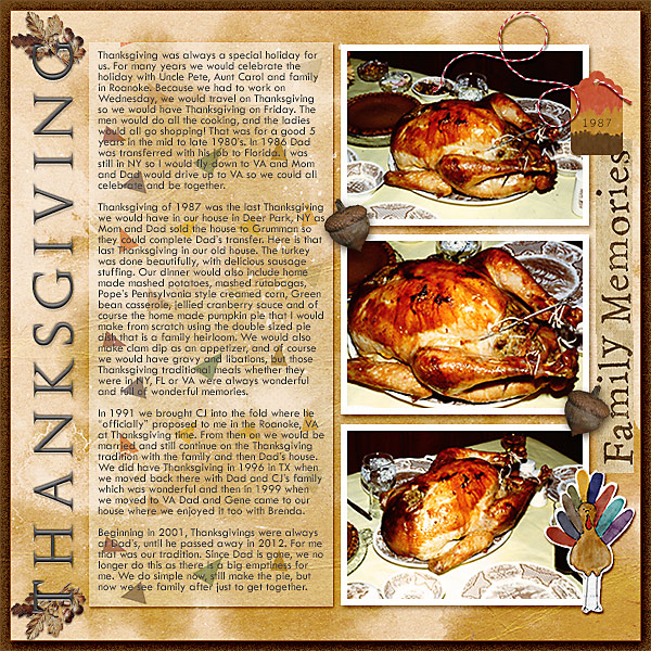 Thanksgiving - Family Memories (Nov Style Challenge)