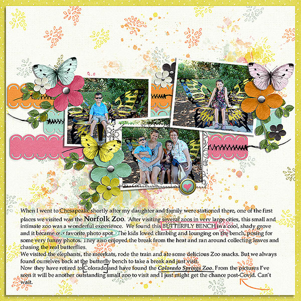 the butterfly bench