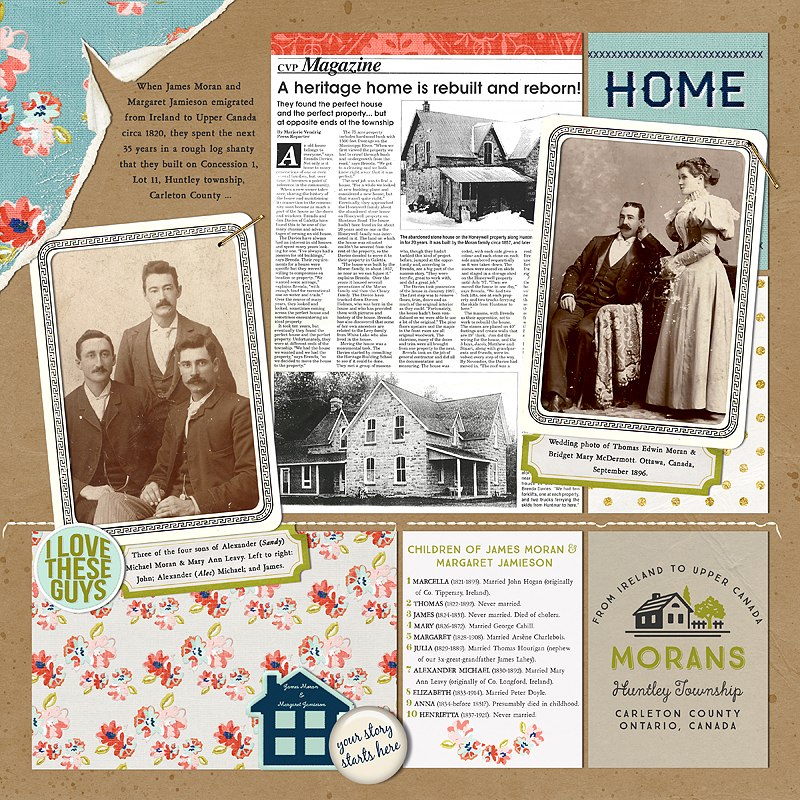 The Morans of Huntley Township, Page 1