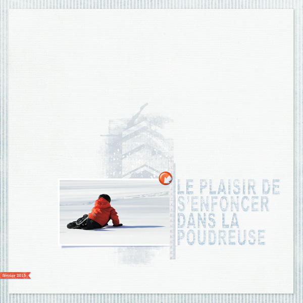the pleasure of sinking into deep snow
