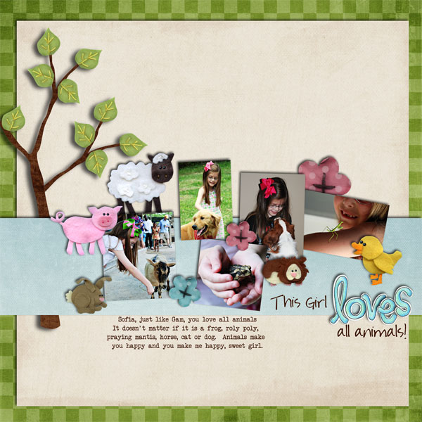 This girl loves animals