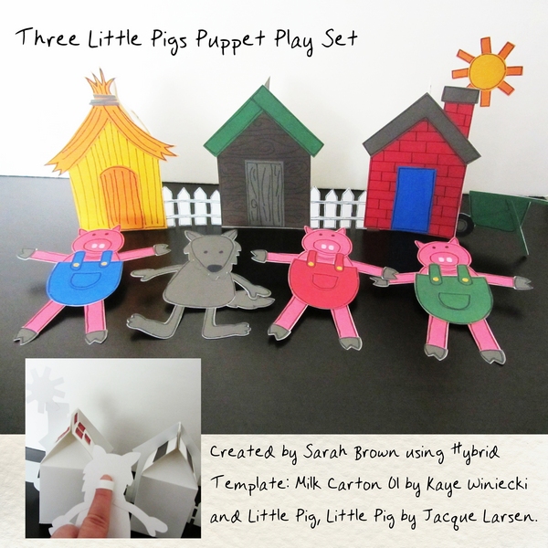 Three Little Pigs Puppet Play Set