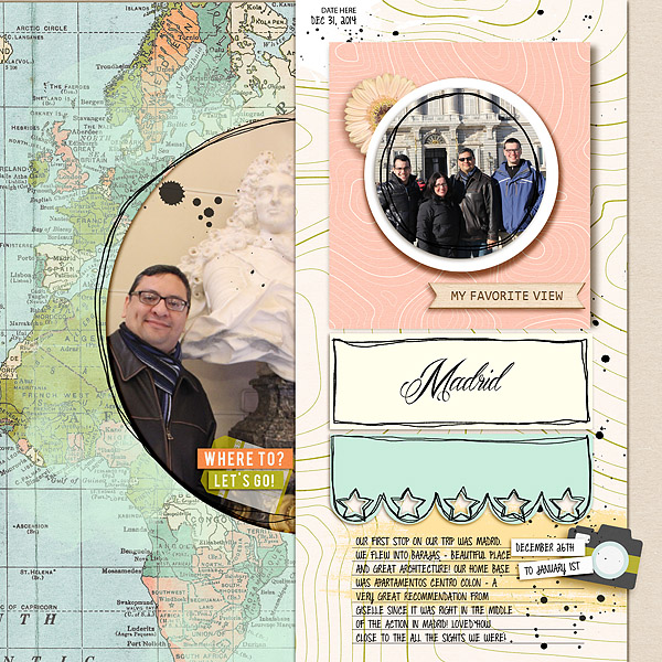 Travel album Divider page