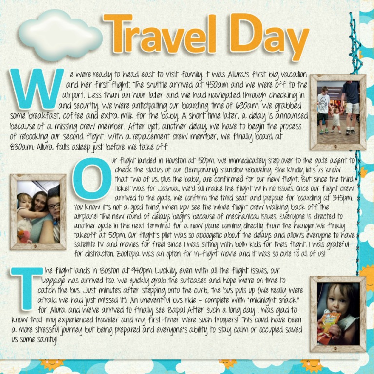 Travel Day (MOC - Storytelling with Drop Caps)