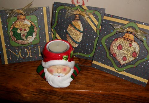 trio of christmas cards