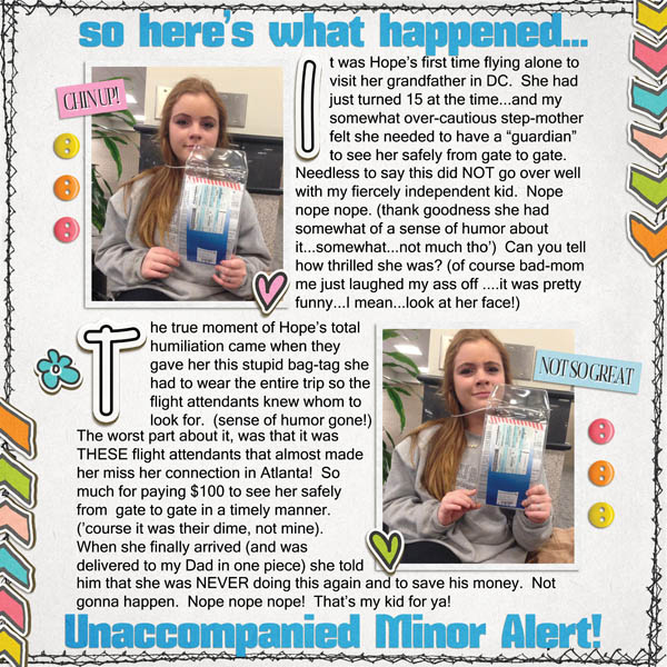 Unaccompanied Minor Alert - MOC #5 Day 10 - Drop Caps Journaling Challenge