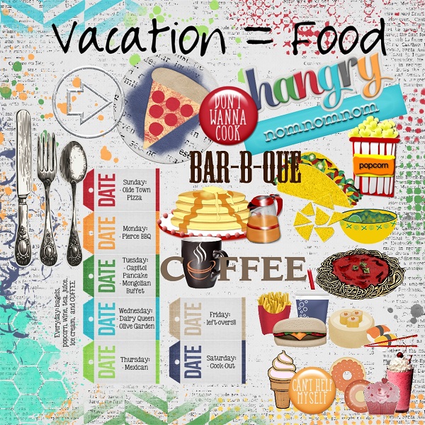 Vacation = Food