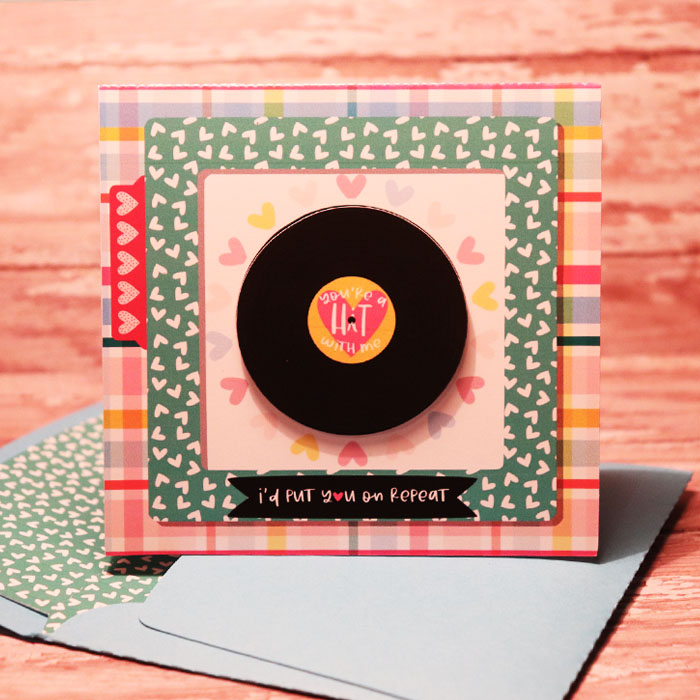 Valentine card with matching envie