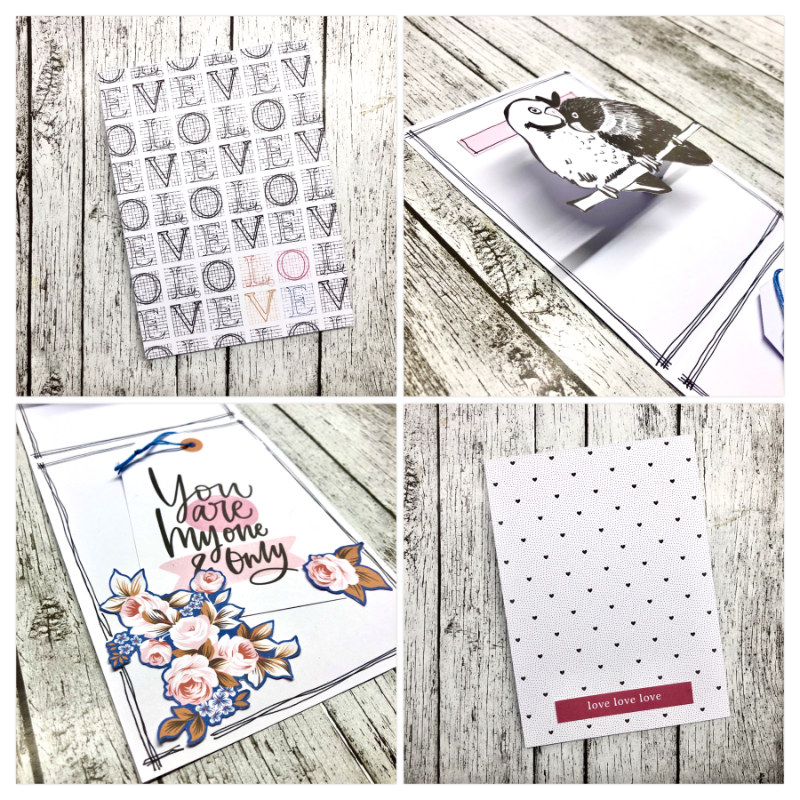 Valentine pop up card - close up