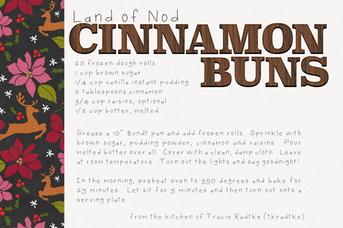 Virtual Recipe Swap - Land of Nod Cinnamon Buns