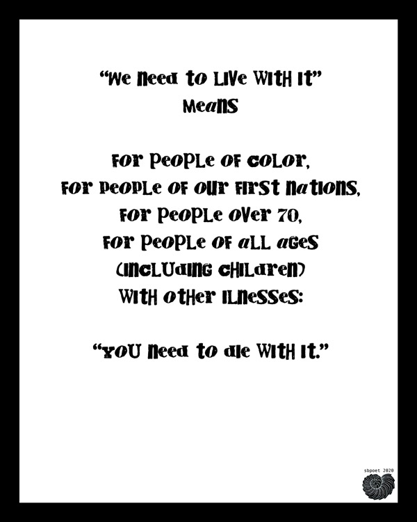 "WE NEED TO LIVE WITH IT."