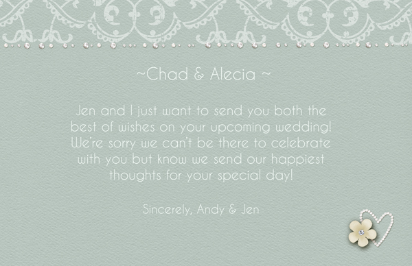 Wedding Bliss Card - Inside