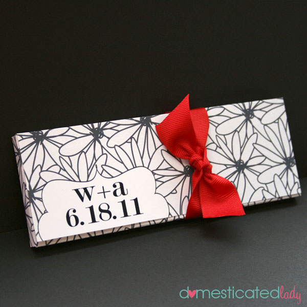 Wedding Favor Candybar Box