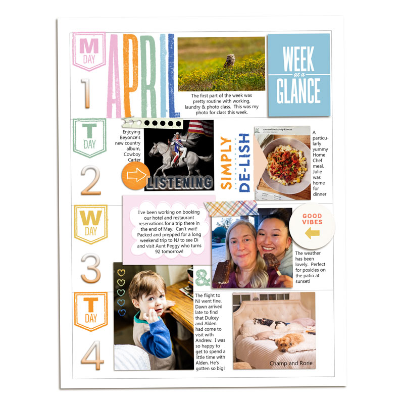 Week 14 Memory Planner - Left Page