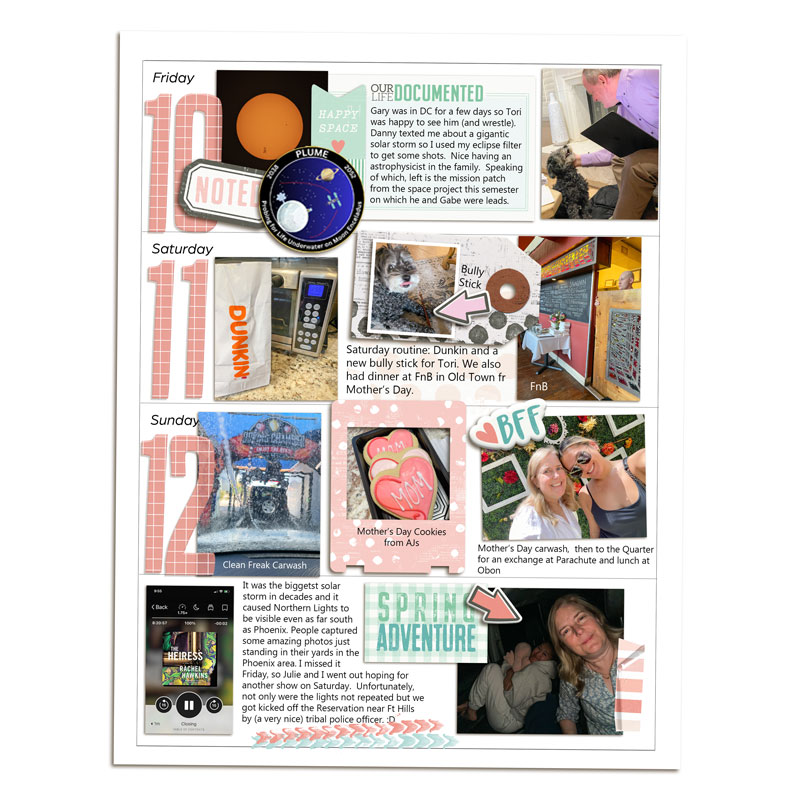 Week 19 Memory Planner - Right page