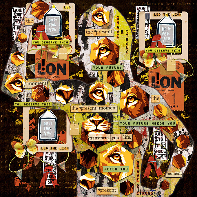 Week 2-Art Class-July 2021-Creating A Digital Collage-Leo The Lion