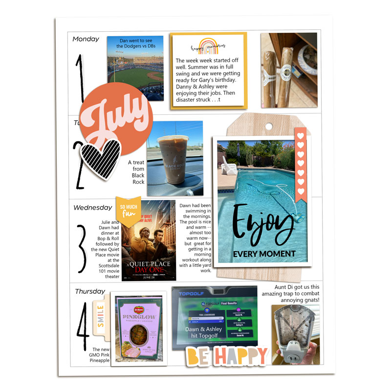 Week 27  Memory Planner (left)