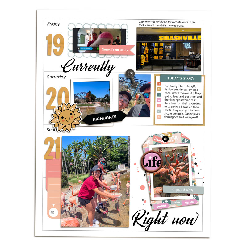 Week 29 Memory Planner - right page