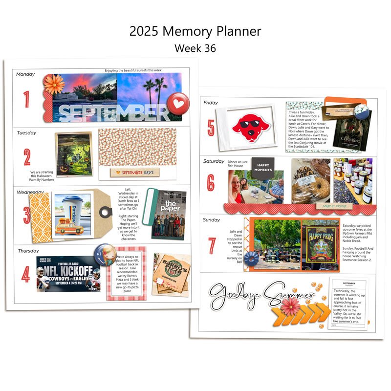 Week 36 Memory Planne