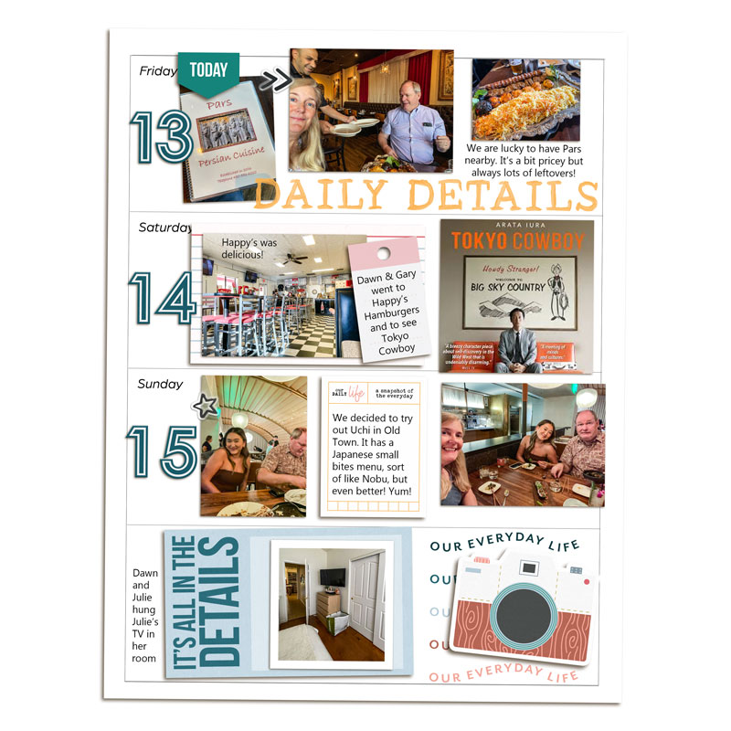 Week 37 Memory Planner (right)