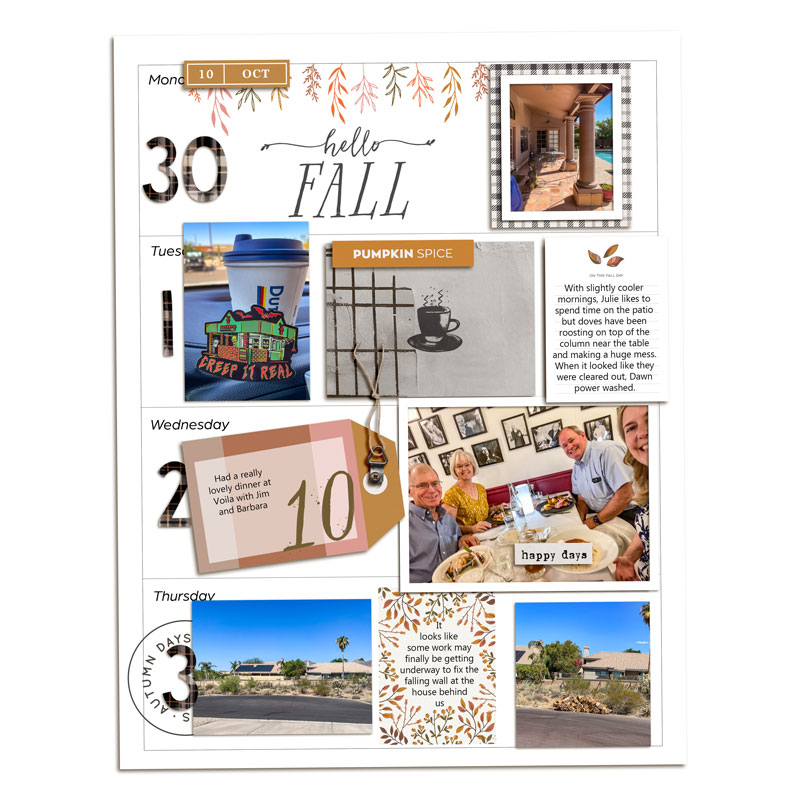 Week 40 Memory Planner (left)
