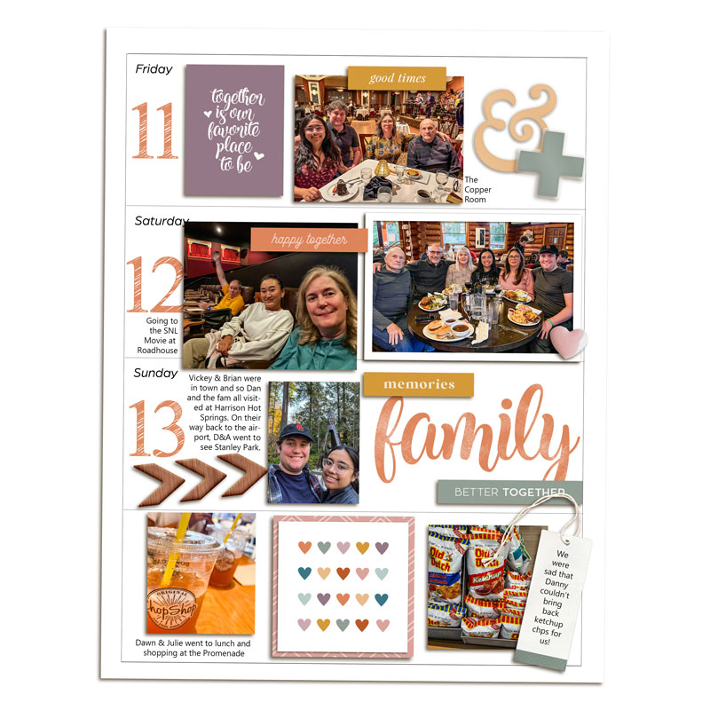 Week 43 Memory Planner (right page)