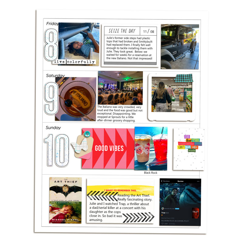 Week 45 Memory Planner (right)
