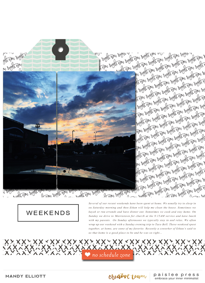 Weekends | 6x8 Digital Scrapbook Layout