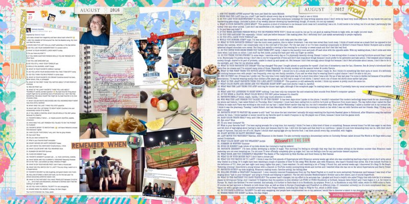 weekly challenge - journal - interview - a year apart