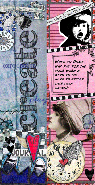 Weeks 1 and 2 merge Art Journal Challenge